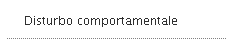 Disturbo comportamentale