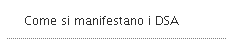 Come si manifestano i DSA